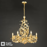 English Heritage Audley End 6 Light Pendant Gold Leaf