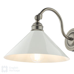 English Heritage Audley End Wall Light Rubbed Bronze and Cream