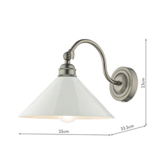English Heritage Audley End Wall Light Rubbed Bronze and Cream