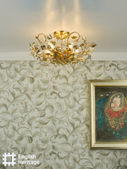 English Heritage Audley End 5 Light Semi-Flush Gold Leaf