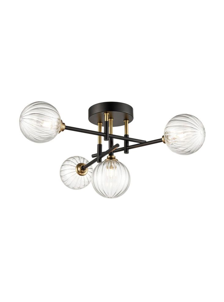 Abstraction 4lt Fitting Black and Brass