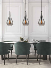 Franklite Droplet Smoked Glass Pendant