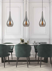 Franklite Droplet Smoked Glass Pendant