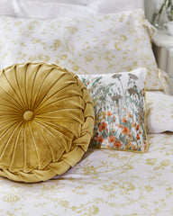 Laura Ashley Aria Ochre Duvet Cover and Pillowcase Set