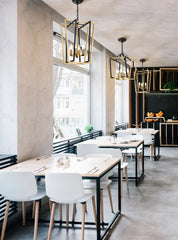 Franklite, Aviary 4lt Lantern Matt Black And Aged Brass Large