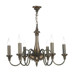 David Hunt Lighting Bailey 6 Light Chandelier Polished Bronze