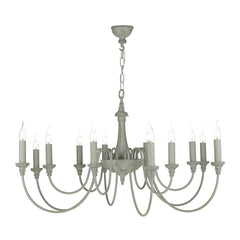 David Hunt Lighting Bailey 12 Light Chandelier Polished Pewter