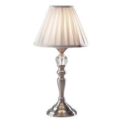 Beau Touch Table Lamp Satin Chrome With Shade