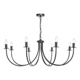 Becca 8 Light Pendant Matt Black Fitting Only