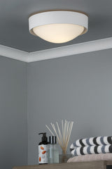 Beta Bathroom Flush Cream & Opal Glass IP44