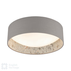 English Heritage Birch 2 Light Flush Taupe and Multi Coloured