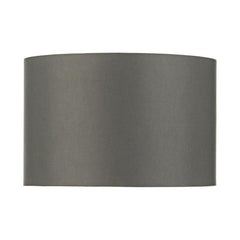 Bokara Grey Faux Silk Satin Drum Shade 38cm