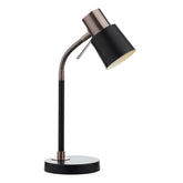 Bond Desk Lamp Matt Black and Polished Copper