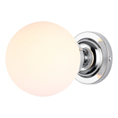 David Hunt Lighting Buckley Single Wall Light, Polished Chrome, IP44 Rated