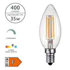 INDIVIDUAL E14 DIM 4W 400LM 4000K C35 CANDLE LA