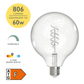 (Pack of 4) LED ES/E27 Globe Light Bulb (Lamp) 8w 806lm 2700k