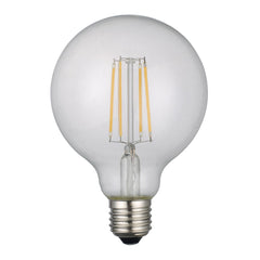 Single Clear Globe LED E27 Bulb 6w Warm White