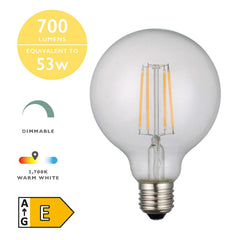 INDIVIDUAL E27 LED DIMM MED GLOBE LAMP 6W 700LM