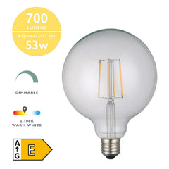 (SOLD AS 5PK) E27 LED DIMM LGE GLOBE LAMP 6W 700LM