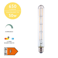INDIVIDUAL E27 LED DIM TUBE LAMP 6W 650LM 2700K