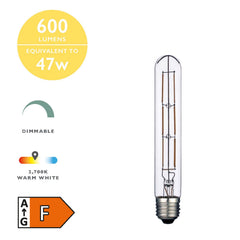 INDIVIDUAL E27 LED DIM TUBE LAMP 6W 600LM 2700K