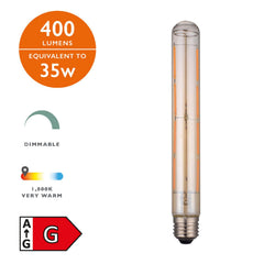 (SOLD AS 5PK)E27 LED DIM VINT LGE TUBE LAMP 6W 400