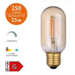 (SOLD AS 5PK)E27 LED DIM VINT VALVE LAMP 4W 250LM