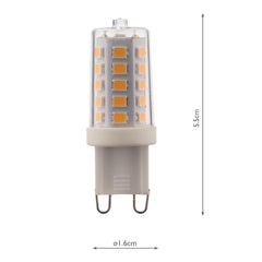 INDIVIDUAL G9 LED LAMP 3.5W 350LM 2700K CLEAR