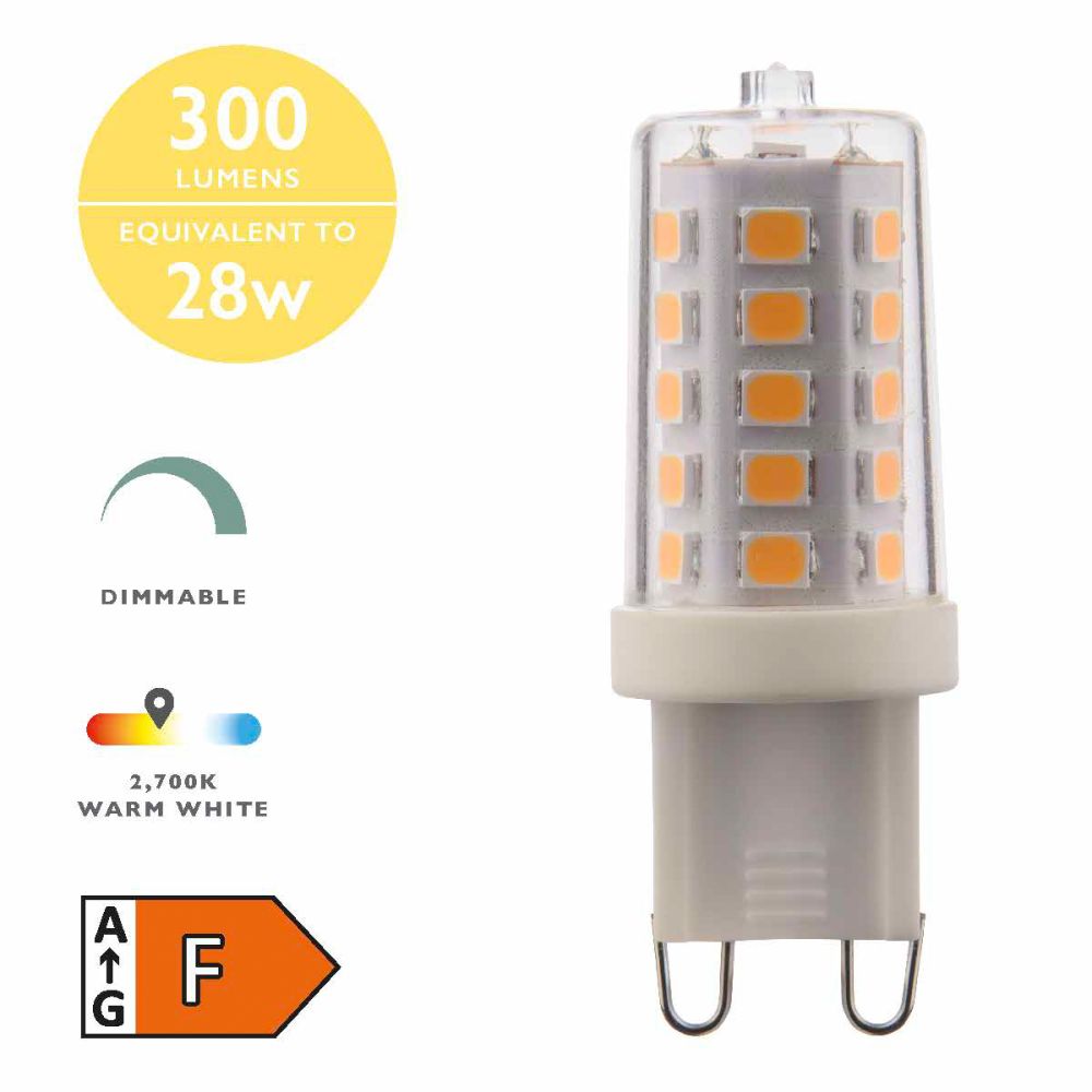 10 Pack LED G9 Light Bulb (Lamp) 3.5W 300LM