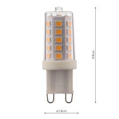 INDIVIDUAL G9 LED LAMP DIM 3.5W 320LM 2700K CL
