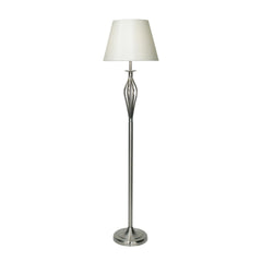 Bybliss Floor Lamp Satin Chrome With Shade (Multipack)