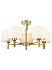 Franklite Barolo 5 Light Aged Brass