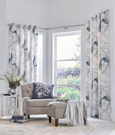 Laura Ashley Belvedere Midnight Ready Made Eyelet Curtains
