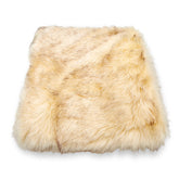 Laura Ashley Berwyn Cream Faux Fur Throw
