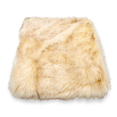 Laura Ashley Berwyn Cream Faux Fur Throw