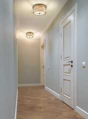 Franklite Bonham Aged Brass Flush Ceiling Fitting