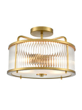 Franklite Bonham Aged Brass Semi Flush Ceiling Fitting