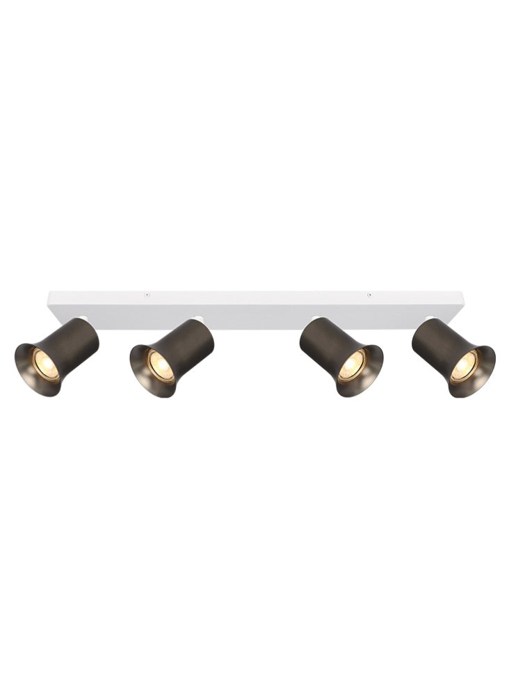 Broadway 4lt Spotlight Matt White with Bronze Sleeve