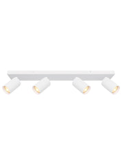 Broadway 4lt Spotlight Matt White with white ribbed sleeve