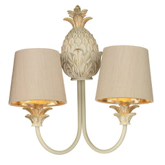 David Hunt Lighting Cabana Double Wall Light CAB0912 Cream / Gold