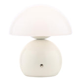 Caesar Rechargeable Table Lamp White and Opal Glass LED