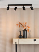 Cawley 4 Light Plate Spotlight Matt Black
