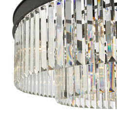 Celeus 8 Light Chandelier Anthracite & Crystaldar Lighting