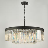 Celeus 8 Light Chandelier Anthracite & Crystaldar Lighting