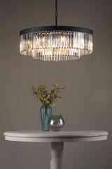 Celeus 8 Light Chandelier Anthracite & Crystaldar Lighting