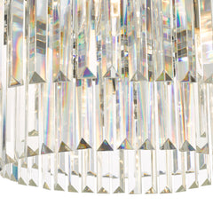 Celeus 6 Light Flush Matt Anthracite & Crystal dar Lighting