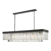 Celeus 6 Light Bar Pendant Anthracite & Crystal dar Lighting