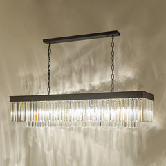Celeus 6 Light Bar Pendant Anthracite & Crystal dar Lighting