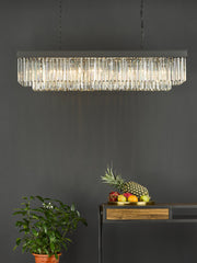 Celeus 6 Light Bar Pendant Anthracite & Crystal dar Lighting