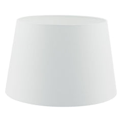 Cezanne White Faux Silk Tapered Drum Shade 35cm